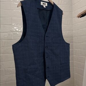 Joseph Abboud Blue Checkered Vest